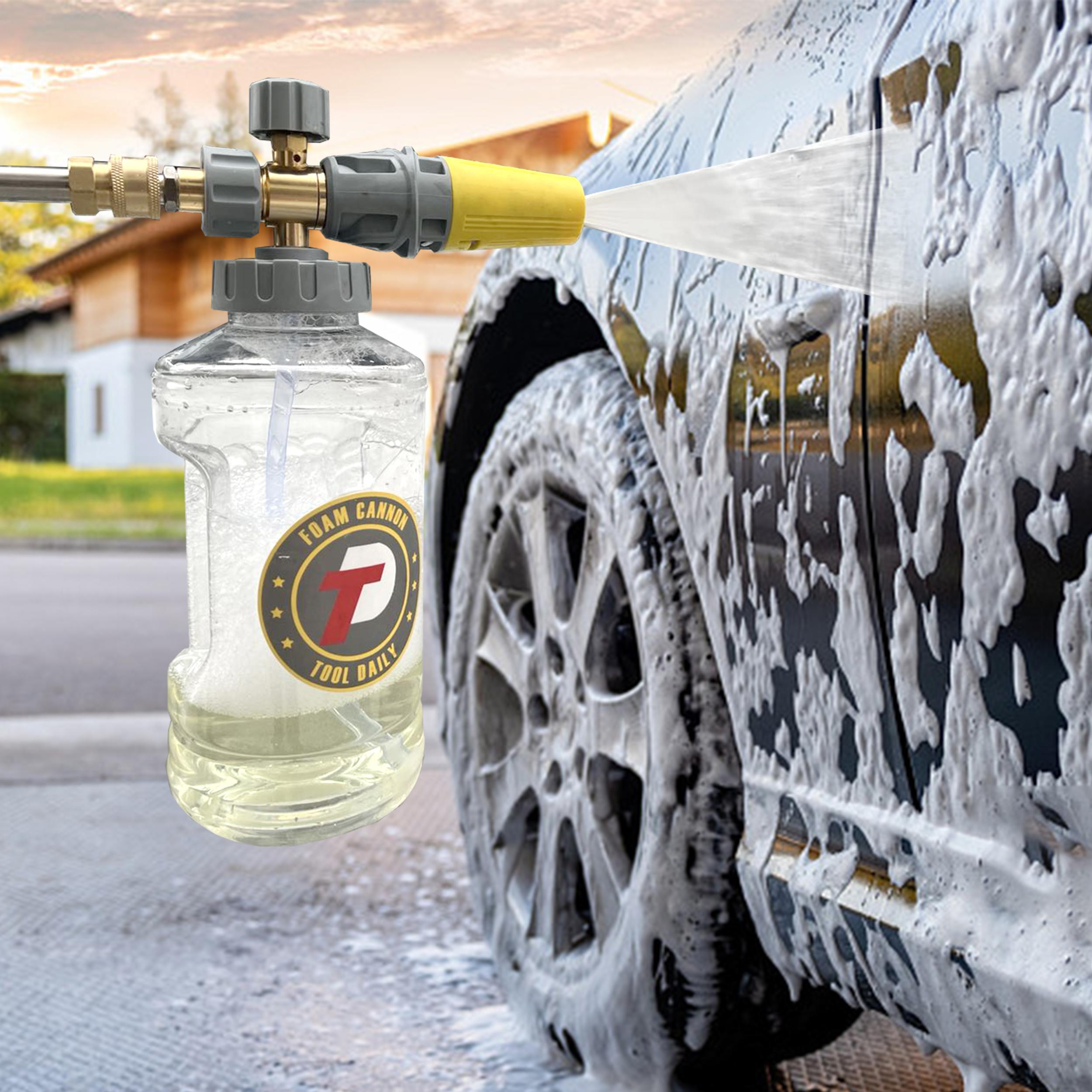 Tool Daily Pressure Washer Foam Cannon with Additional 1.1mm Orifice Nozzle, 1.5L Capacity, and M22/1/4 Inch Quick Connect for Car and SUV Washing, ChristmasGift Tool Daily Pressure Washer Foam Cannon with Additional 1.1mm Orifice Nozzle, 1.5L Capacity, and M22/1/4 Inch Quick Connect for Car and SUV Washing, ChristmasGift