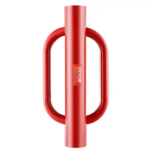 VEVOR Fence Post Driver with Handles,  , 4.11 in Inner Diameter T Post Pole Pounder, 22LB Heavy Duty Carbon Steel Hand Post Rammer, Farm Fencing Hole Digger for U Channel, Sign Pole, Wooden Post, Red