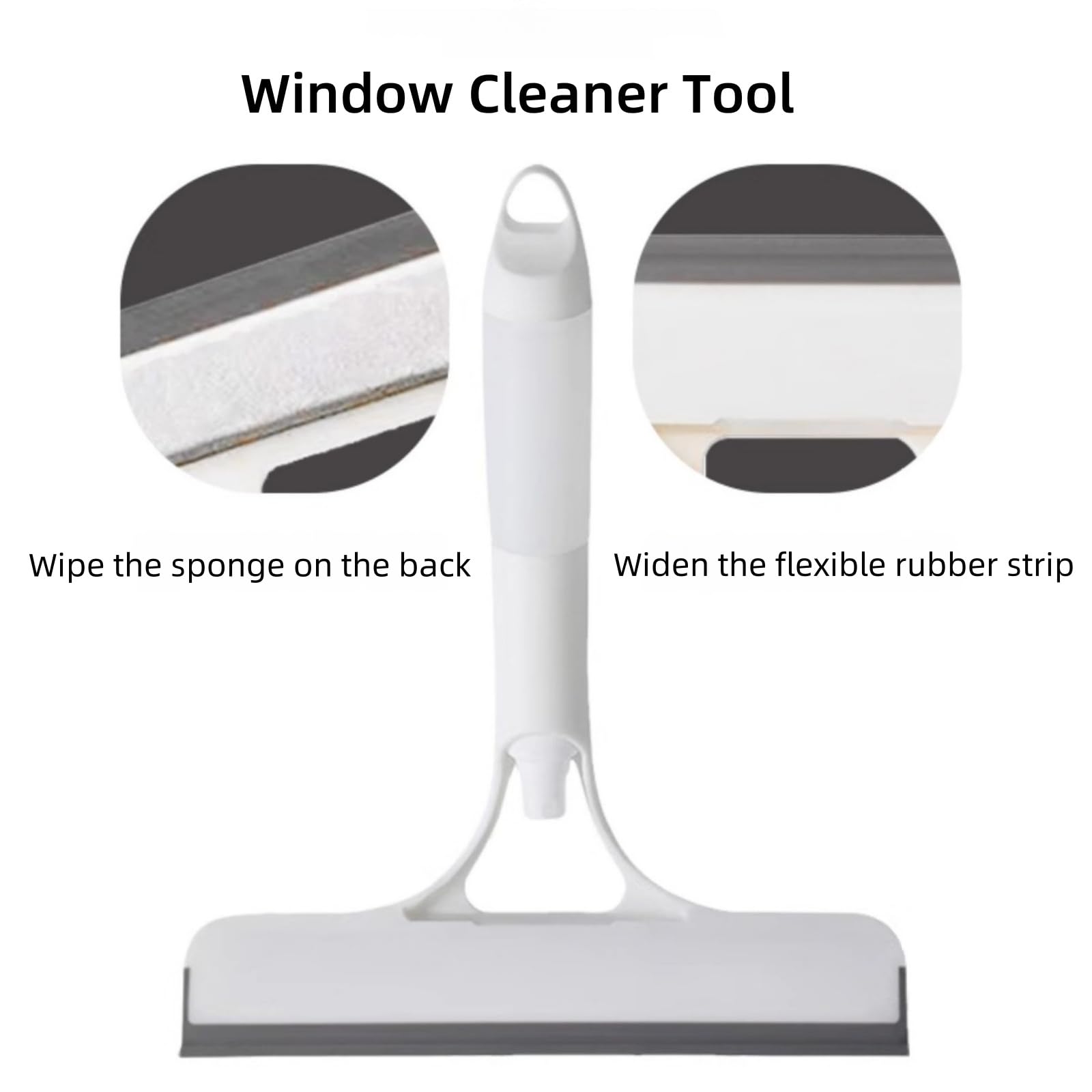 New 3-in-1 Window Cleaning Scraper with Spray Function – Squeegee, Scraper & Brush for Shower Glass, Windows, Mirrors & Doors – All-Purpose Tool