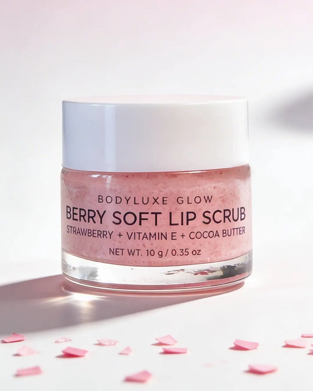 Berry Soft Lip Scrub (12 g) – All Natural Strawberry Sugar Exfoliator with Cocoa Butter & Vitamin E