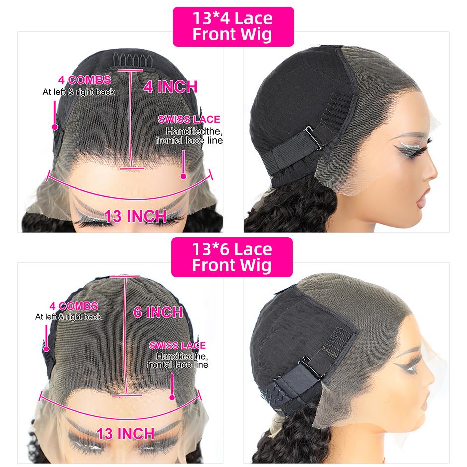 FORGIRL FOREVER Water Wave Wig 13x4 13x6 Transparent Lace Front Human Hair Wigs For Women Pre Plucked 180% Water Wave Glueless Wigs Beginner Friendly