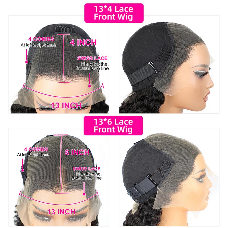 FORGIRL FOREVER Water Wave Wig 13x4 13x6 Transparent Lace Front Human Hair Wigs For Women Pre Plucked 180% Water Wave Glueless Wigs Beginner Friendly