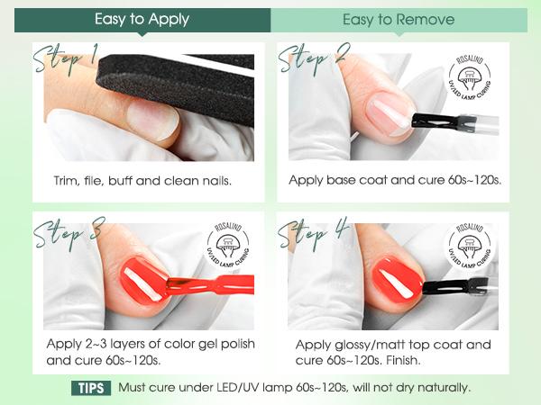 ROSALIND 23Pcs Mini Gel Nail Polish Set - 20Colors Trendy Bright Gel Polish with Base Coat Glitter Glossy Matte Top Coat for All Seasons Beauty Nail Supplies Girl Cute Gifts Requires UV