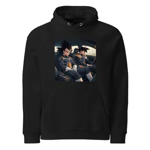 "Back Seat Saiyan" Unisex eco raglan hoodie