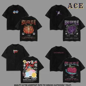 [COLLECTION] Devil Fruit OP Washed Tee Anime Graphic Shirt Mera Mera no Mi, Gomu Gomu no Mi, Ope Ope no Mi Vintage Manga Streetwear Shonen Otaku Core T-Shirt