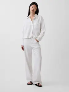 Gap Women's Linen-Cotton Wide-Leg Pants Gap Women's Linen-Cotton Wide-Leg Pants