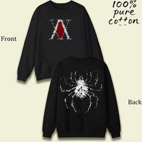 Black round neck hoodie