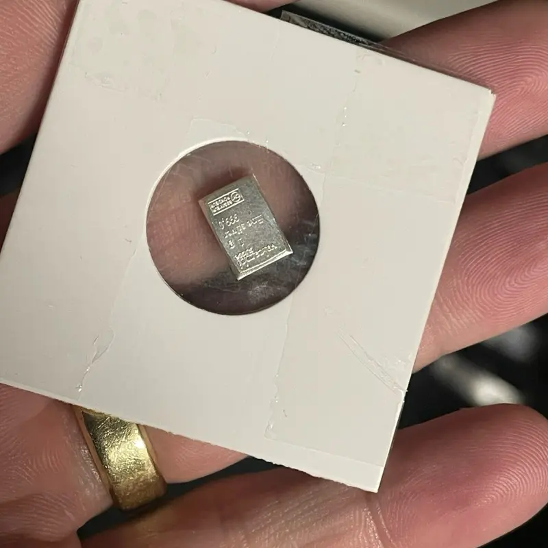 1 gram .999 Pure Silver Valcambi Bar