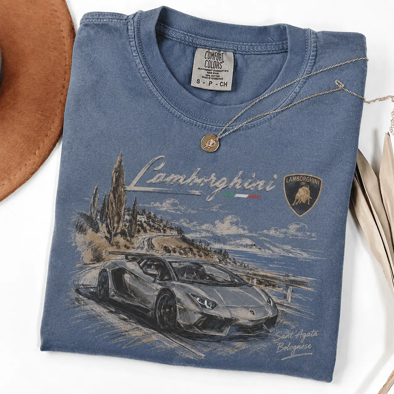 Lamborghini Comfort Colors T Shirt, Aventador Supercar Graphic Tee, Italian Exotic Road Car Shirt, Luxury Performance Automotive Design, Sports Car Lover Gift for Men and Women