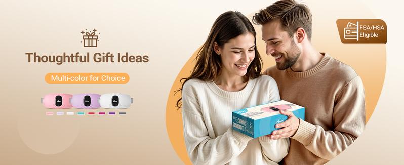 IDOO Portable Cordless Heating Pad, Valentines Day Gift, Triple Vibrating Waist & Abdominal Massager for Cramps Relief, 5S Fast Heating, Perfect Gift for Women, Period Cramp Solution, Endometriosis Pain Relief