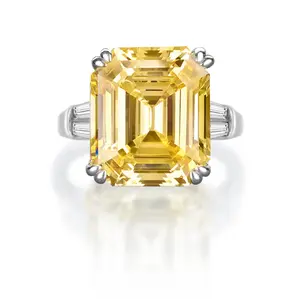 Cali 10 Carat Canary Yellow Crystalline Ring