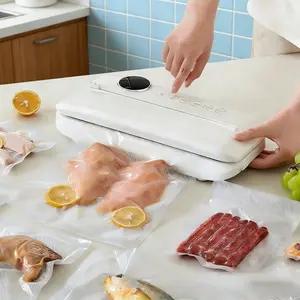 Home Food Vacuum Sealer Machine for Storage | Dry & Moist Modes, Extend Freshness | Kitchen Food Saver, Space Saver, Prevent Food Waste
