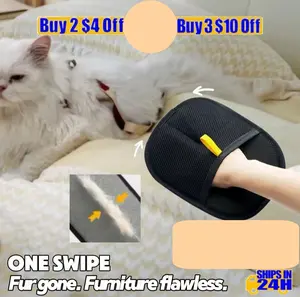 Static Pet Hair Removal Gloves – Electrostatic Fur Lifter for Dogs & Cats,  Reusable Washable Hair Remover, Multi-Surface Upholstery & Clothing Cleaner