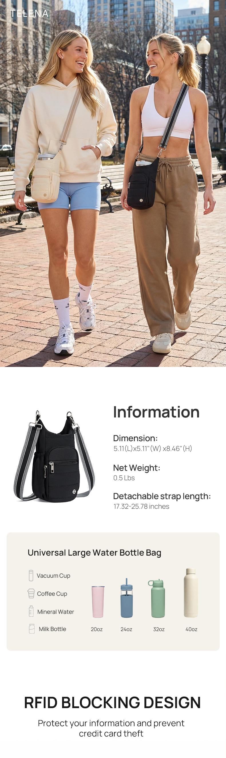 Telena Valentine's Day gift Crossbody Bags for Women and Men Cellphone Wallet Water Bottle Carrier Bag with Strap portable for Walking, Hiking, Cycling, Running Great Gift Purse Travel Essential gift for her