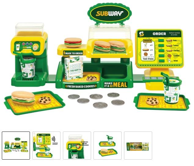 Subway Official Licensed Mini Store Cash Register Food Playset (29 Pieces) - Pretend play toys Kitchen playset