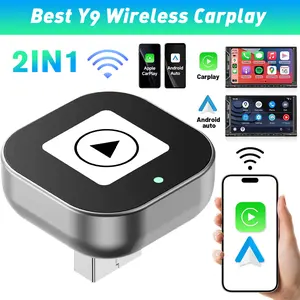Wireless CarPlay Adapter Convert Wired CarPlay to Wireless for iPhone Android, Mini USB Plug & Play Design, Fast Stable Auto Connection, Wide Compatibility with Factory Wired Built-in CarPlay Cars