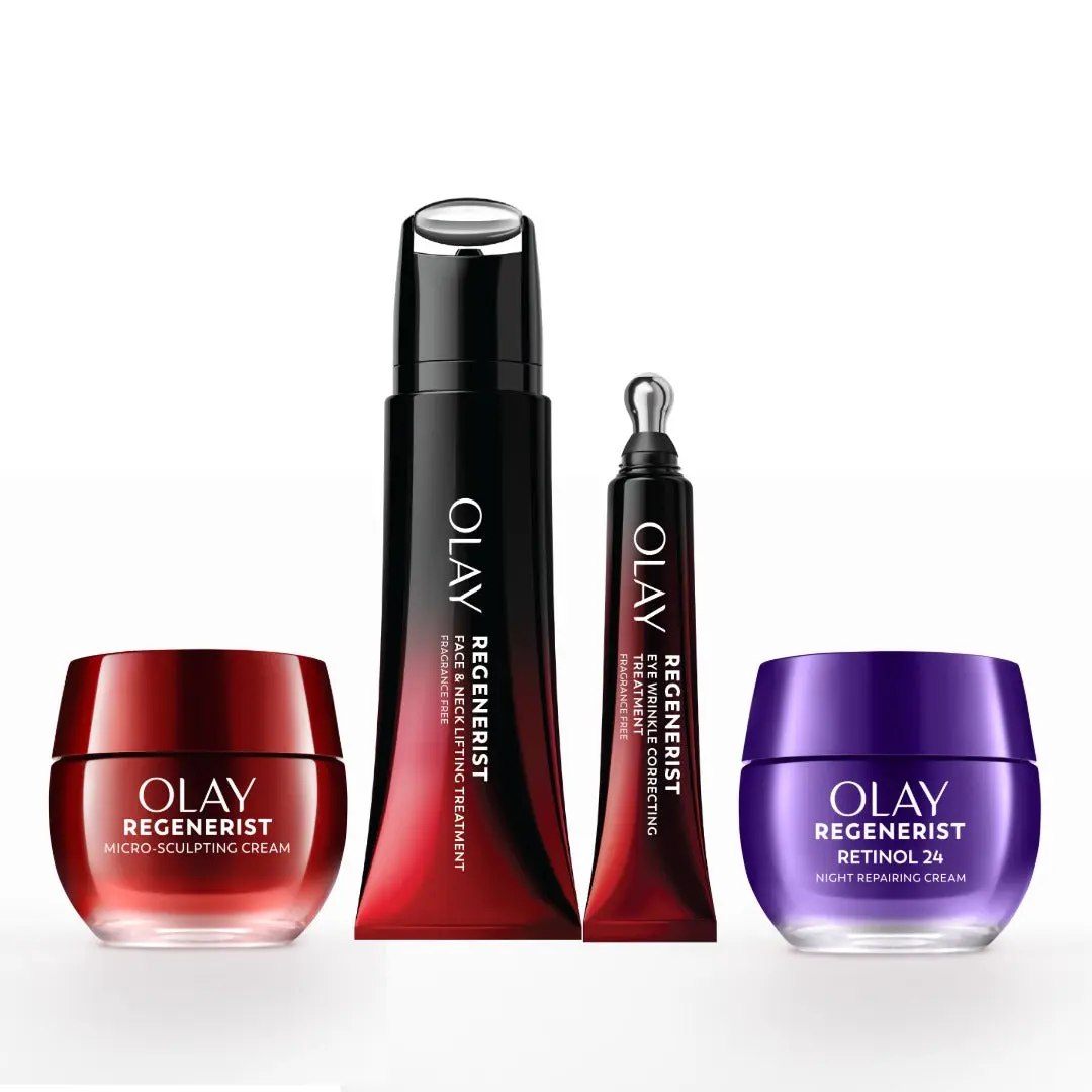Advanced Lift + Repair System Firming Face Lifting Kit, Regenerist & Retinol24 Anti-Aging Set with Peptides & Retinol