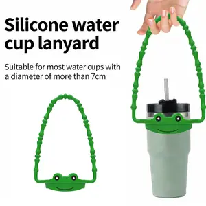 Creative silicone water cup carrying strap, universal water cup accessory, non-slip portable water cup lanyard, soft and comfortable, resistant to cracking and fading, a must-have accessory for travel and hiking water cups