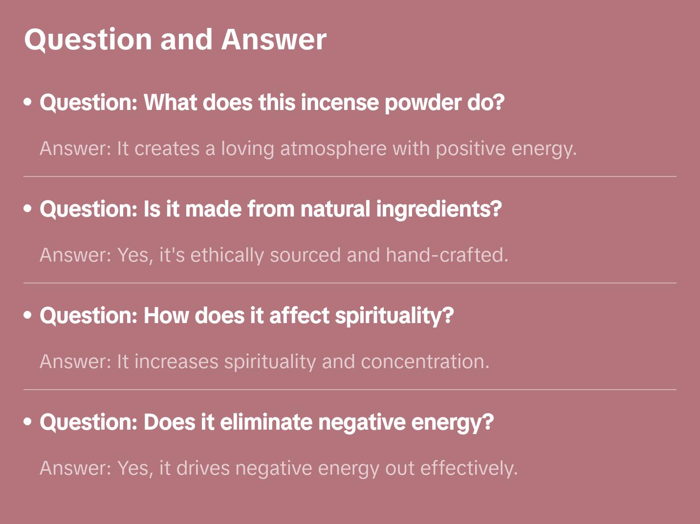 Lovers Attraction Spiritual Incense Powder