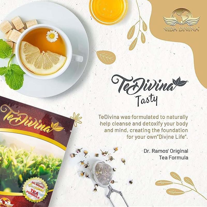 Te Divina Original Tea Natural Herbal Blend 12 Natural Ingredients 3 Oz Bag Premium No Caffeine for 1 Week Supply