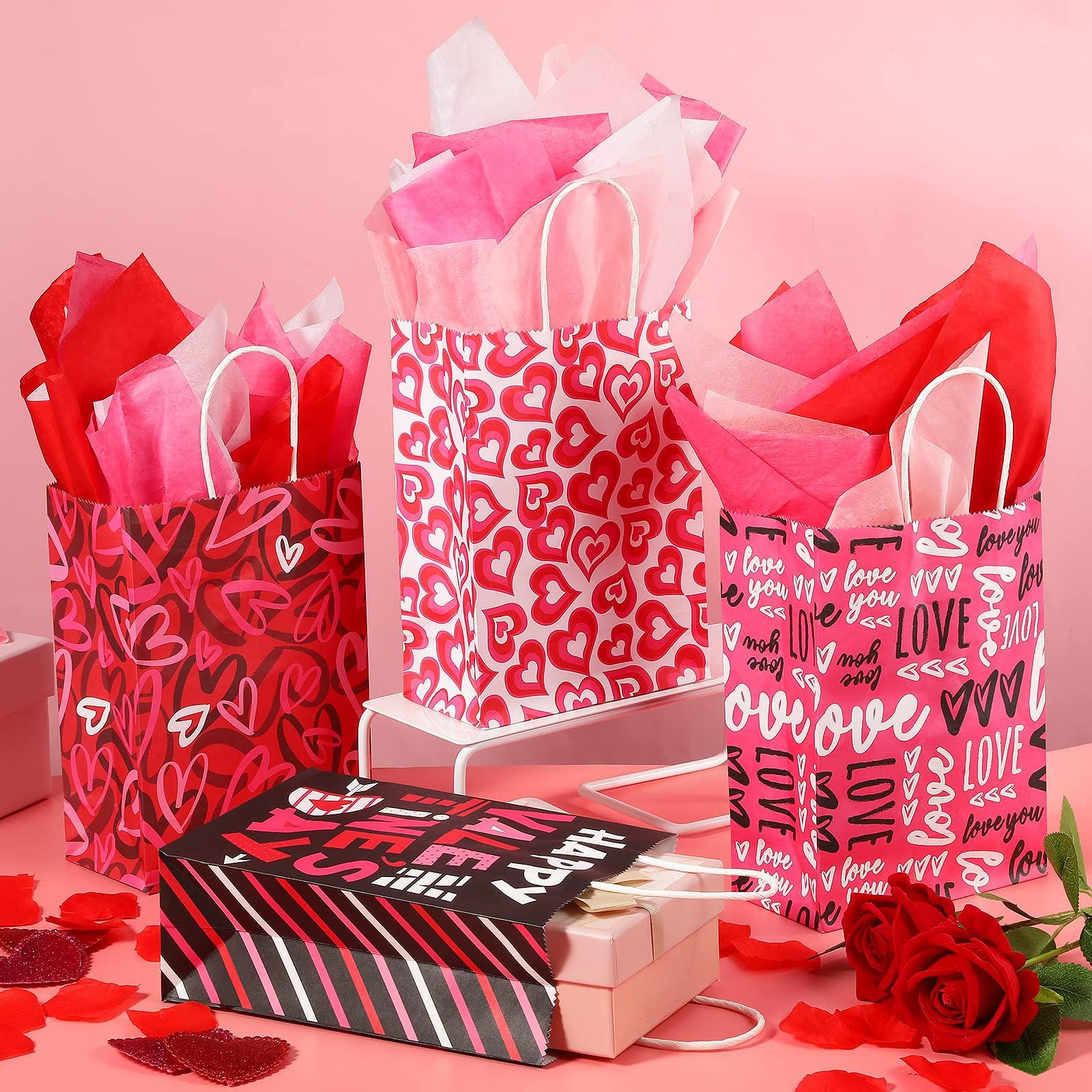 32 Pcs Valentines Day Goodie Bags Kraft Paper Gift Bags with Handle Tissue Paper,Appreciation Gift Wrapping for Friends Teacher Students Office Employee Coworker,Galentine's Day Birthday Wedding School Classroom Party Gift,Valentine Gift Exchane 32 Pcs Valentines Day Goodie Bags Kraft Paper Gift Bags with Handle Tissue Paper,Appreciation Gift Wrapping for Friends Teacher Students Office Employee Coworker,Galentine's Day Birthday Wedding School Classroom Party Gift,Valentine Gift Exchane