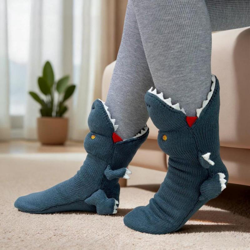 Fun Knit Animal Socks - Winter Warm Floor Socks Creative Gift for Friends Unisex Socks Christmas Holiday Gift Womenswear Bridal Ultra Soft Cotton Blend