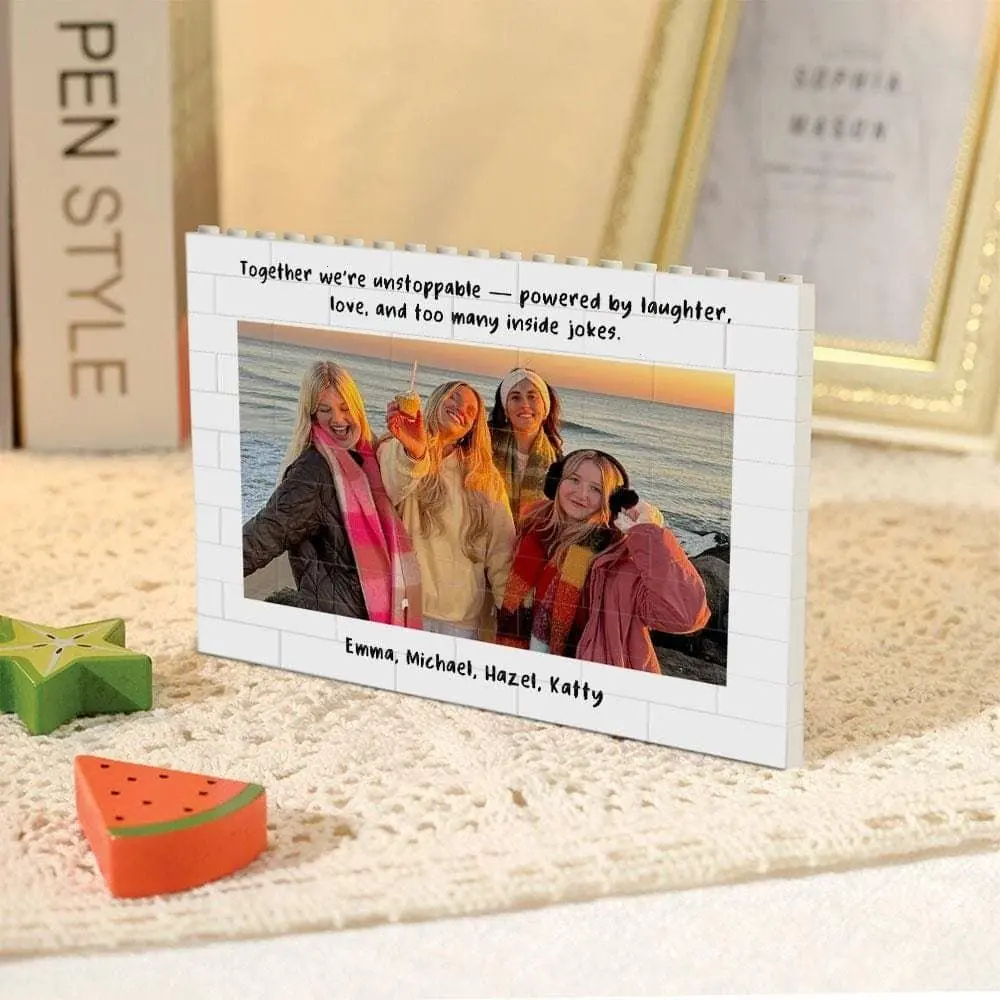 Personalised Best Friend Photo Gift, Friendship Keepsake Building Block, Birthday Present For Her, Christmas Gift for BFF, Bestie Gifts