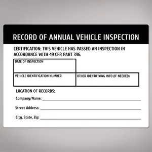 Avery Annual Vehicle Inspection Stickers, Waterproof, UV Resistant, Preprinted, Handwrite Only, 5" x 3.5", 20 Stickers
