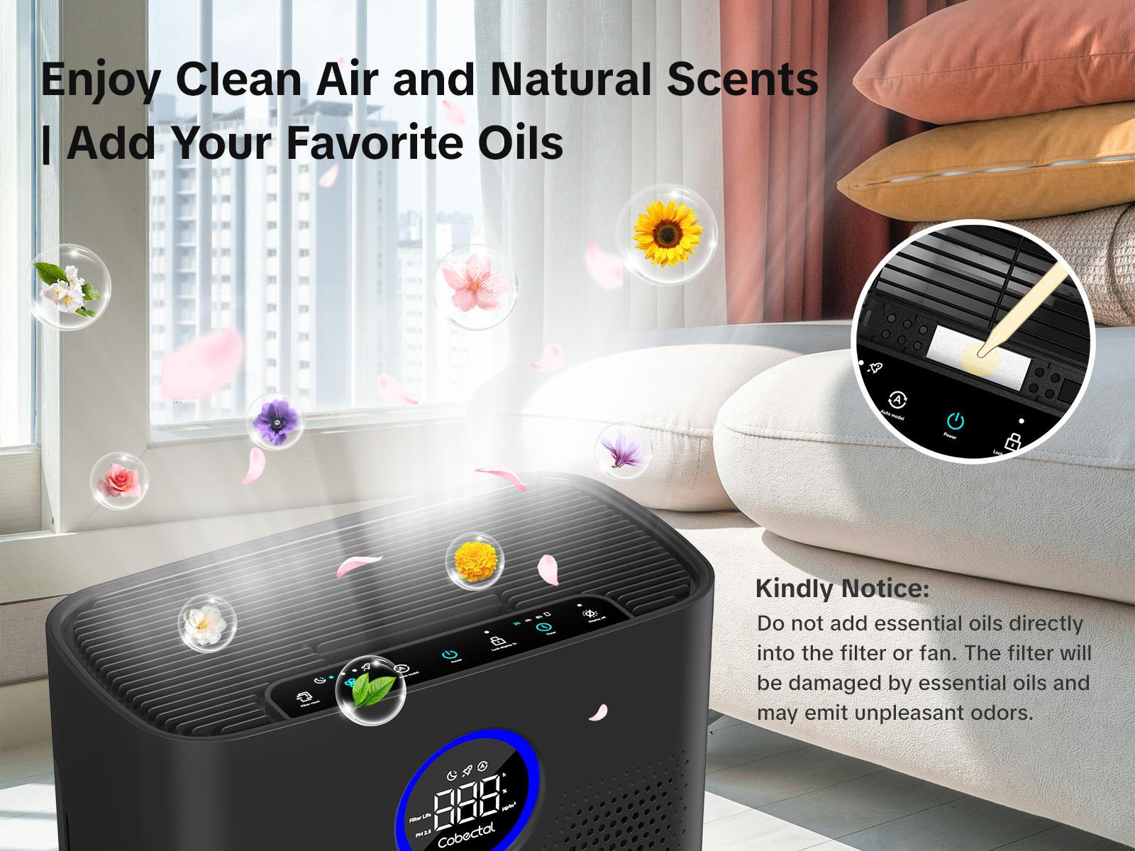 Cobectal H14 True HEPA Air Purifier - Model ZQA-8000A | Super Quiet Air Cleaner for Bedroom, Office, Large Room | 24/7 Auto Mode, PM 2.5 & Air Quality Sensor, Allergen & Pollen Relief, Home Essentials Cobectal H14 True HEPA Air Purifier - Model ZQA-8000A | Super Quiet Air Cleaner for Bedroom, Office, Large Room | 24/7 Auto Mode, PM 2.5 & Air Quality Sensor, Allergen & Pollen Relief, Home Essentials