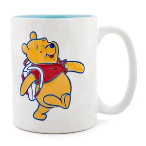 Disney Winnie the Pooh "Adventure Awaits" Pottery Ceramic Mug | Holds 16 Ounces