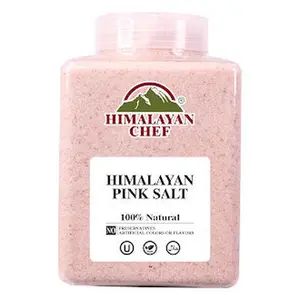Himalayan Chef Pink Salt Fine Grain, Plastic Jar-5 lbs