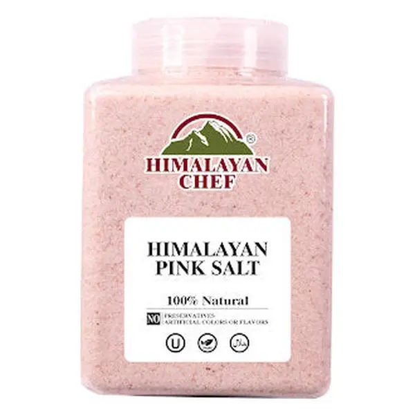 Himalayan Chef Pink Salt Fine Grain, Plastic Jar-5 lbs Himalayan Chef Pink Salt Fine Grain, Plastic Jar-5 lbs