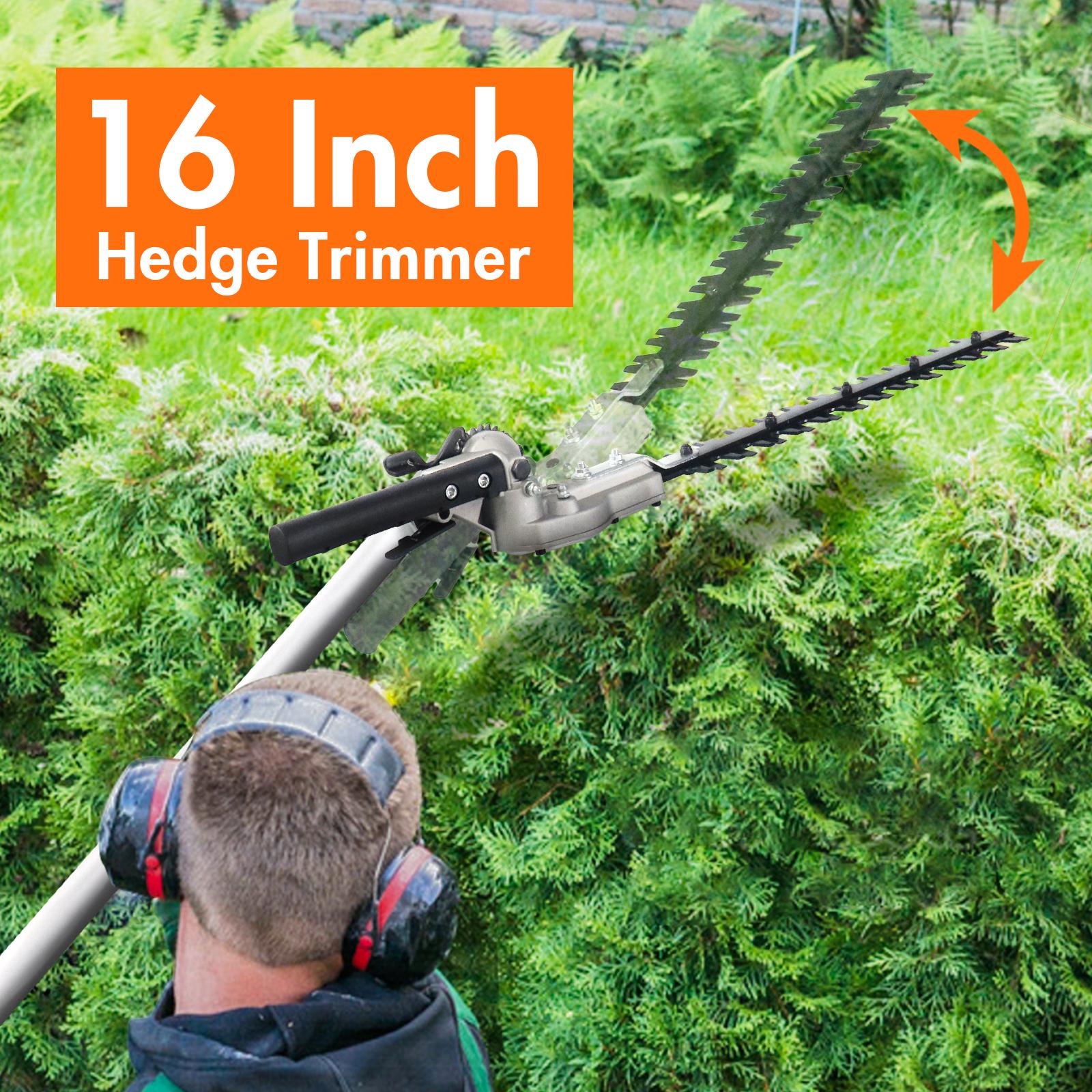 NEOTEC 26cc/31cc/52cc Multi Functional Trimming Tools Set String Trimmer Hedge Trimmer Brush Cutter Edger Pole Saw for Lawn & Garden Cutting
