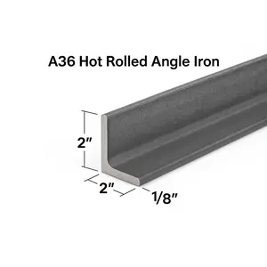 2” x 2” x 1/8" - Steel Angle Iron - Grade A36 Hot Rolled Carbon Steel 0.125” Bracket / Brace - 11ga Lintel - Metal Angle