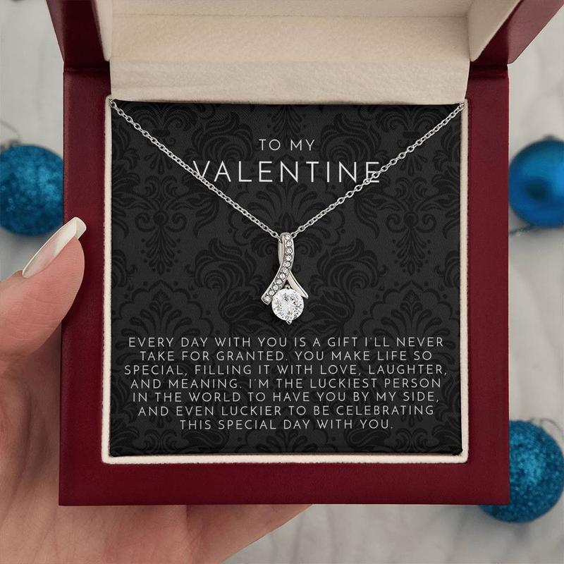 To My Valentine Necklace (Every Day With You), Valentine's Day Gift, Girlfriend Gift, Girlfriend Necklace