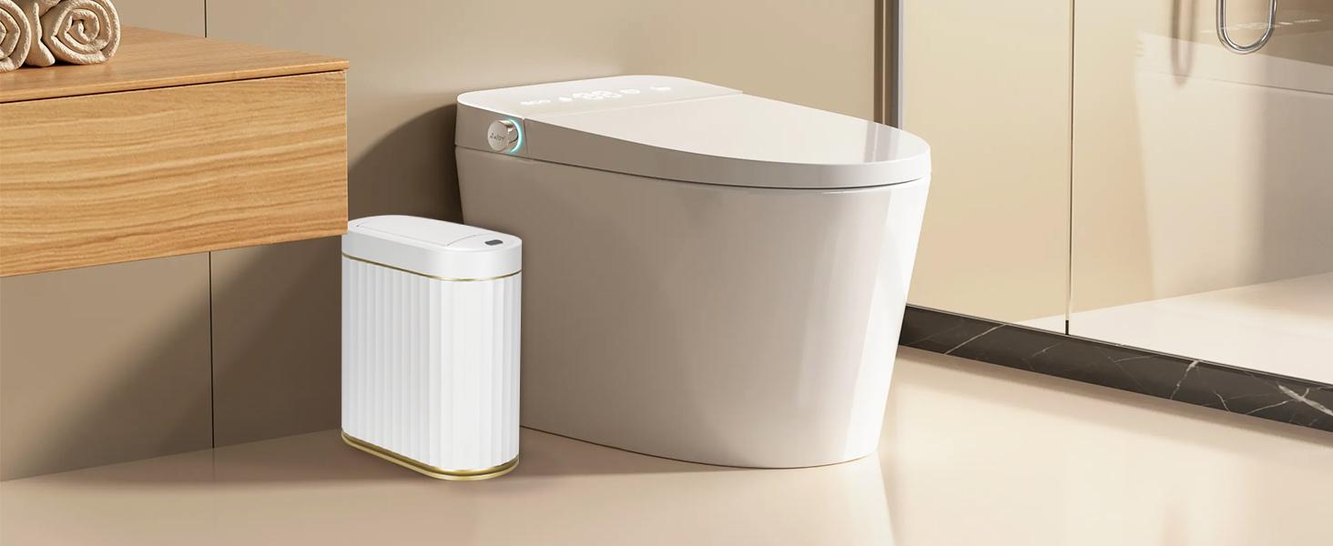 Smart Sensor Hands-Free Trash Can 2 Gallon, Free Trash Bags & Batteries Included, Out of Box Use Touchless Smart Trash Can with Lid, Giftable Trash Cans for Kitchen Home Elders Expectant Mothers