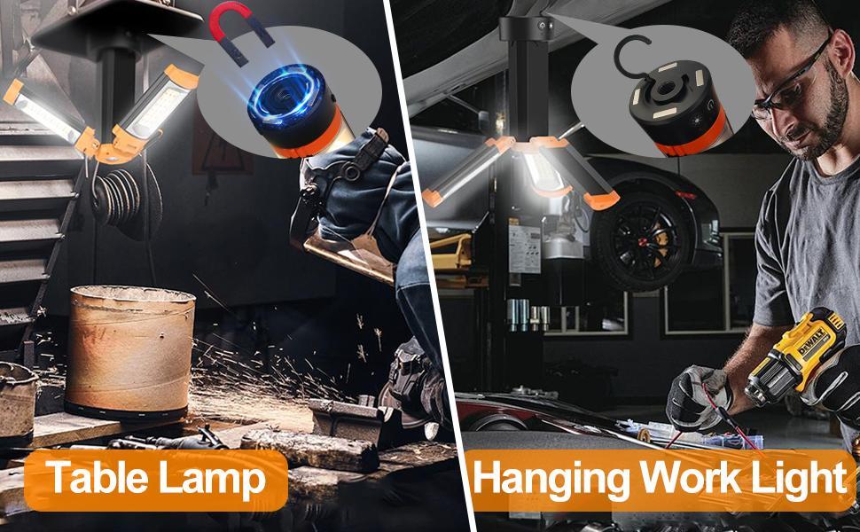 CuLiDing Rechargeable 10000mAh Camping Light with Stand, 73" Tall Portable Cordless,Multiple adjustable lumens, 3000/4000/6000K Dimmable with Detachable Tripod