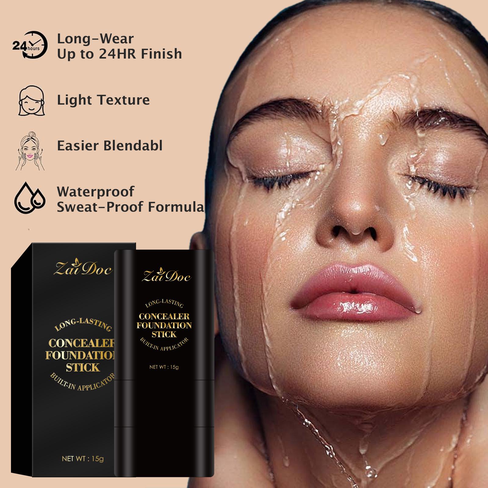 Zaidoc 7-color Dual -Ended Foundation Concealer Stick, Dual-ended with Built-in Brush, Moisturizing & Lightweight. Zaidoc 7-color Dual -Ended Foundation Concealer Stick, Dual-ended with Built-in Brush, Moisturizing & Lightweight.