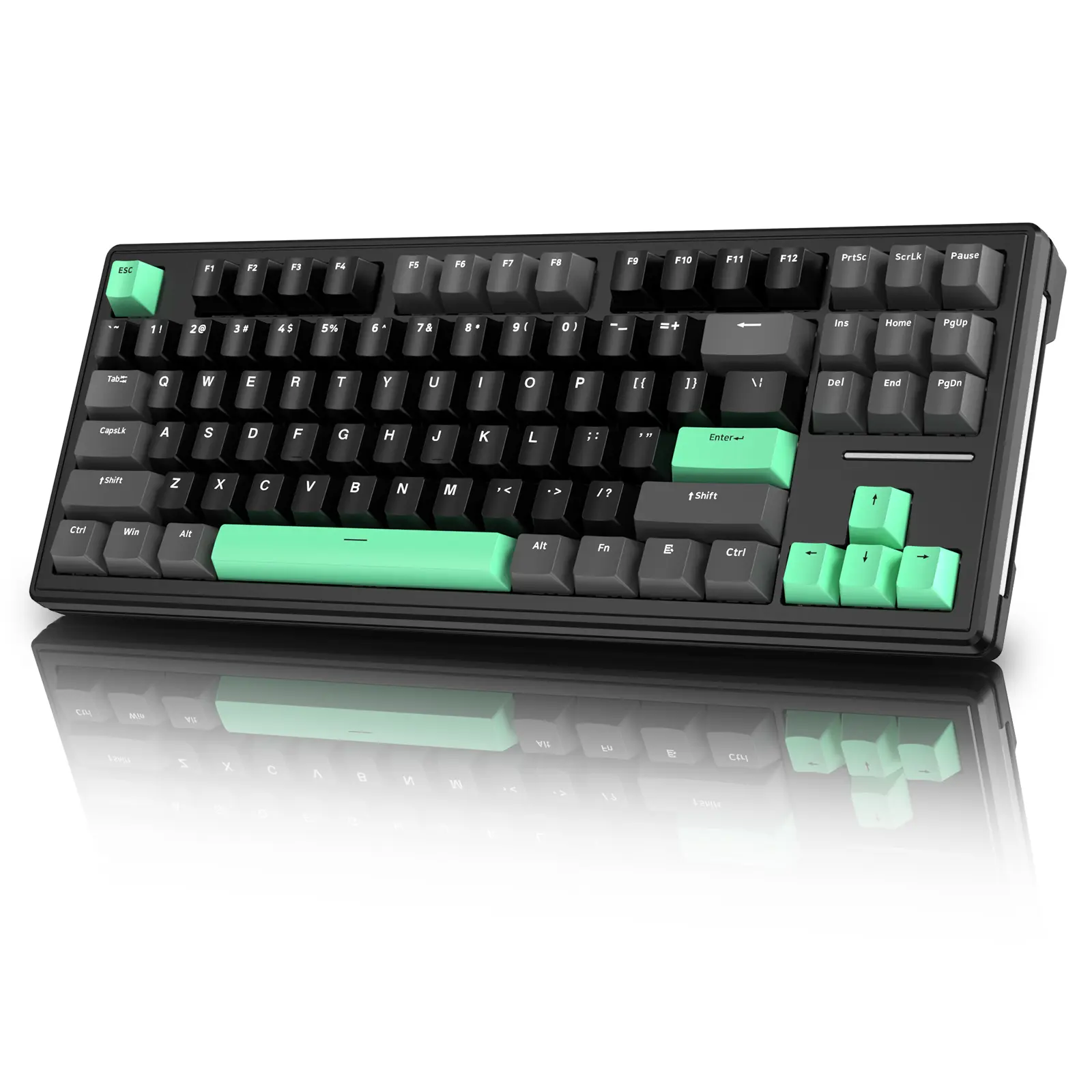 ATTACK SHARK M87 TKL 80% Hot Swappable Custom Mechanical Gaming Keyboard, White Jade Linear Switches, Tri-Mode Bluetooth/2.4GHz/USB-C, RGB Gasket Design, Compatible with Win/Mac tiktokshopbacktoschool,back to school,back to school haul