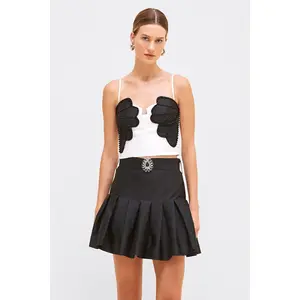 TAFFETA BLOOM MINI SKIRT