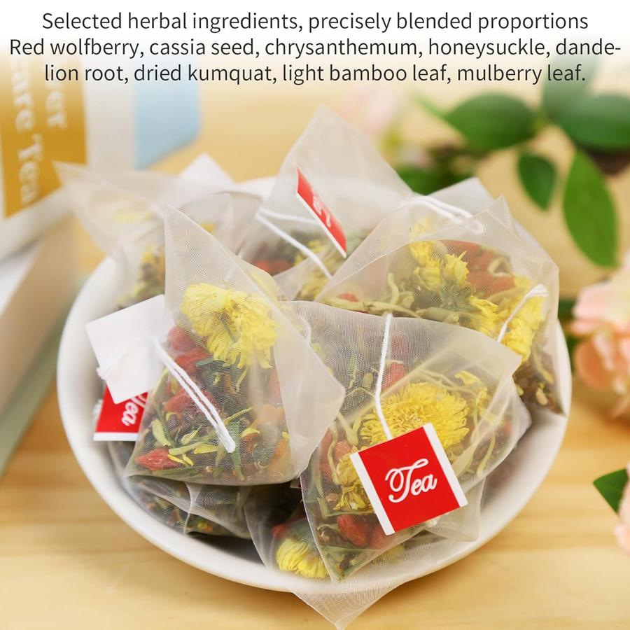 Dandelion Chrysanthemum Goji Berry Tea 160g - Caffeine-Free, Refreshing Summer Beverage for Digestion Support & Daily Balance - 20 Tea Bags Gift for Health Enthusiasts