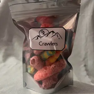 Crawlers Freeze Dried Sour Gummy Worms - Sweet Snack Crawlers Freeze Dried Sour Gummy Worms - Sweet Snack