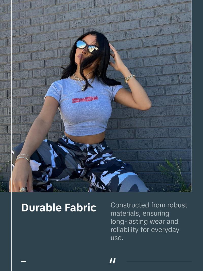 Icy City Camouflage Cargo Pants Womenswear Bottom