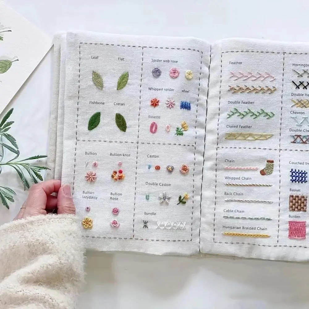 DIY Sewing Tutorial Kit, Portable Handmade Embroidery Partner for Beginners and Experts, Step-By-Step Project Manual, Creative Needle Technique, Embroidery Craft