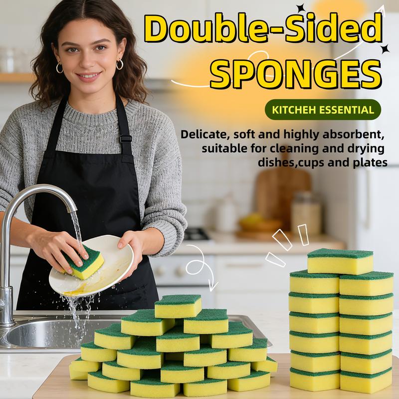 Traceless Dishwashing Sponge - Powerful Cleaning Mat, Quickly and Efficiently Removes Stubborn Stains, Daily Use | Strong Cleaning Effect | Durable Dishwashing Sponge