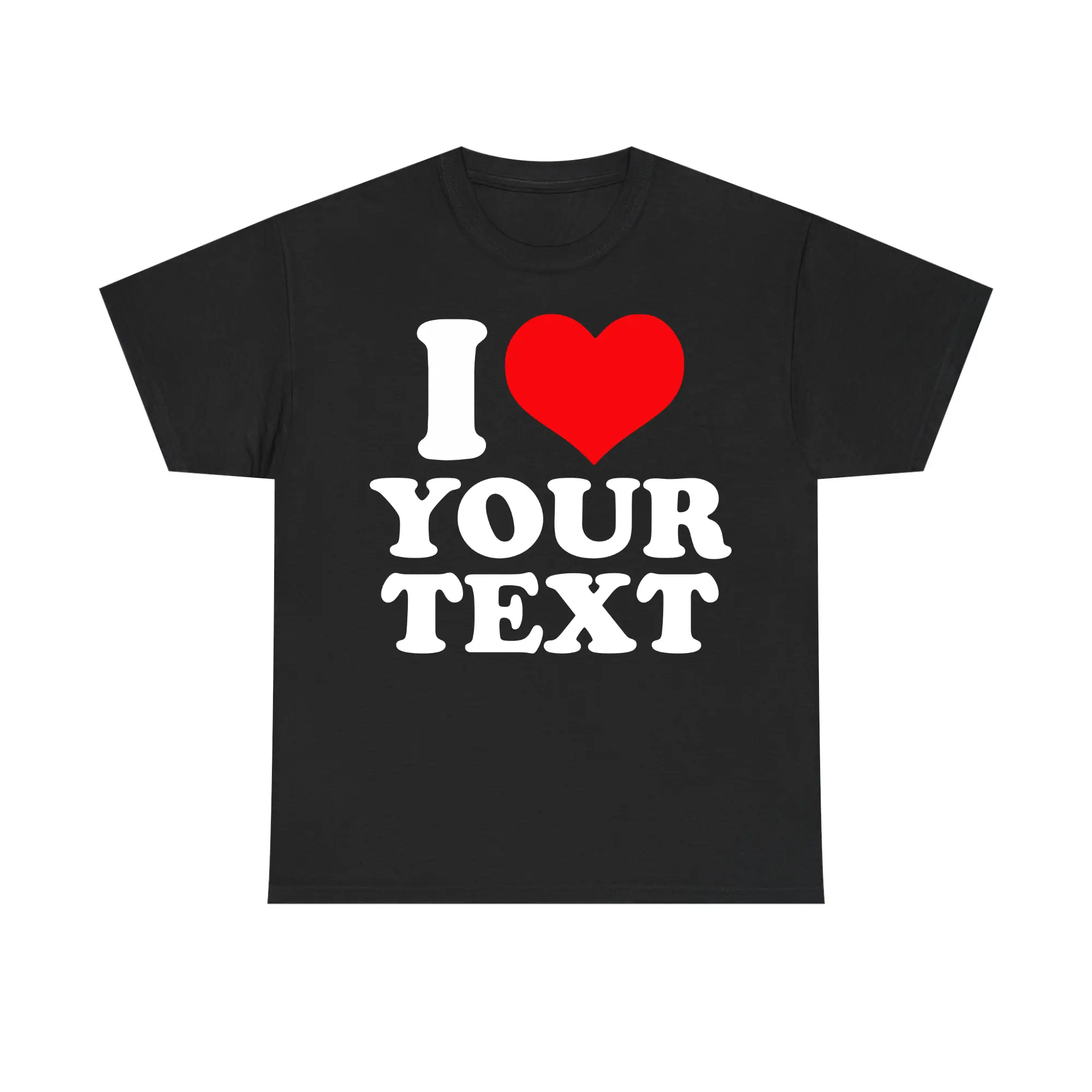 Men's Custom Text T-Shirt - Personalized Graphic Tee with Name/Message, Basic Trendy Streetwear Casual Top, Unisex All-Seasons Apparel, Valentine’s Gift Idea (Suitable for Chinese New Year, Christmas, Children’s Day)