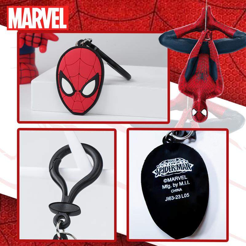 Marvel Spider Man PVC Keychain 1PC Official License Bag Clip Super Hero Style Charms Anime Figure Collector Keyring Backpack Decor Durable PVC Soft Rubber Gift