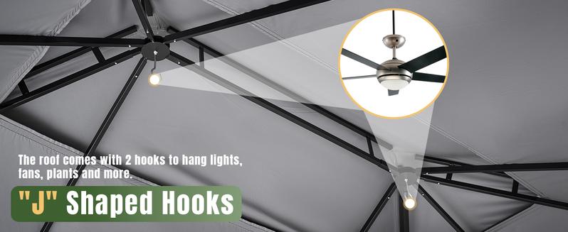 Aoxun Outdoor Gazebo for Patio 10x12 Metal Frame Canopy with Double Roofs Heavy Duty Party Tent Shelter Mosquito Netting Privacy Screen for Backyard Lawn Garden Deck Aoxun Outdoor Gazebo for Patio 10x12 Metal Frame Canopy with Double Roofs Heavy Duty Party Tent Shelter Mosquito Netting Privacy Screen for Backyard Lawn Garden Deck