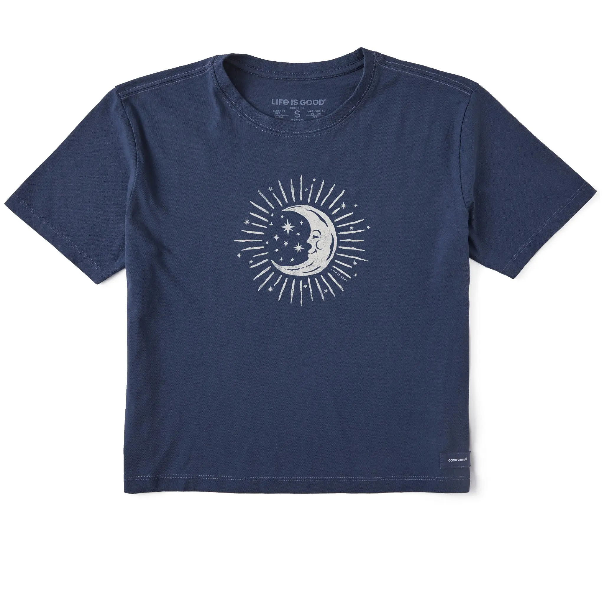 Women's Moon Stars Short Sleeve Crusher Boxy Tee
