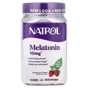 Natrol Melatonin Gummies, Strawberry, 140 Gummies (5 mg per Gummy)